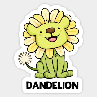 Dandelion Funny Lion Pun Sticker